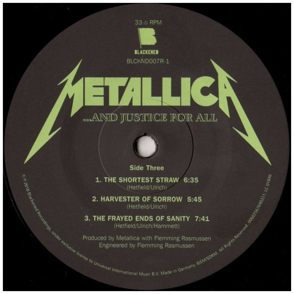 METALLICA - ...AND JUSTICE FOR ALL (REMASTERED) (2LP) | VINILO