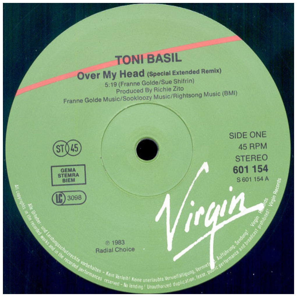 TONI BASIL - OVER MY HEAD | 12" MAXI SINGLE VINILO USADO