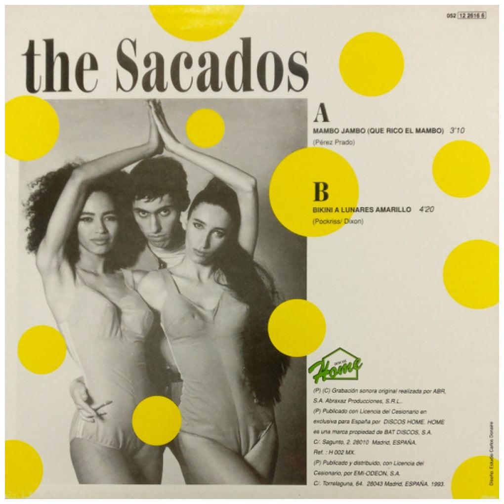 THE SACADOS - MAMBO JAMBO/BIKINI A LUNARES AMARILLO | 12" MAXI SINGLE VINILO USADO
