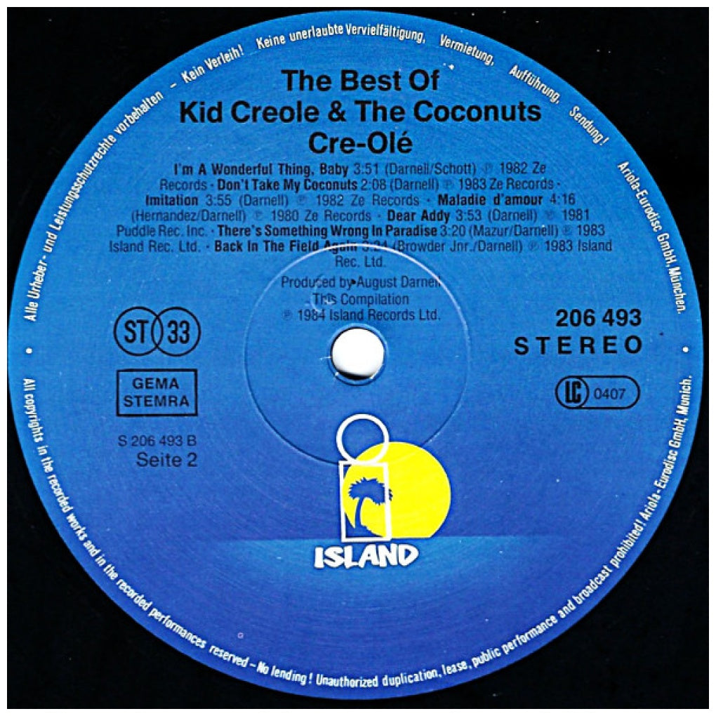 KID CREOLE AND THE COCONUTS - CRCRE-OLÉ: THE BEST OF | VINILO USADO