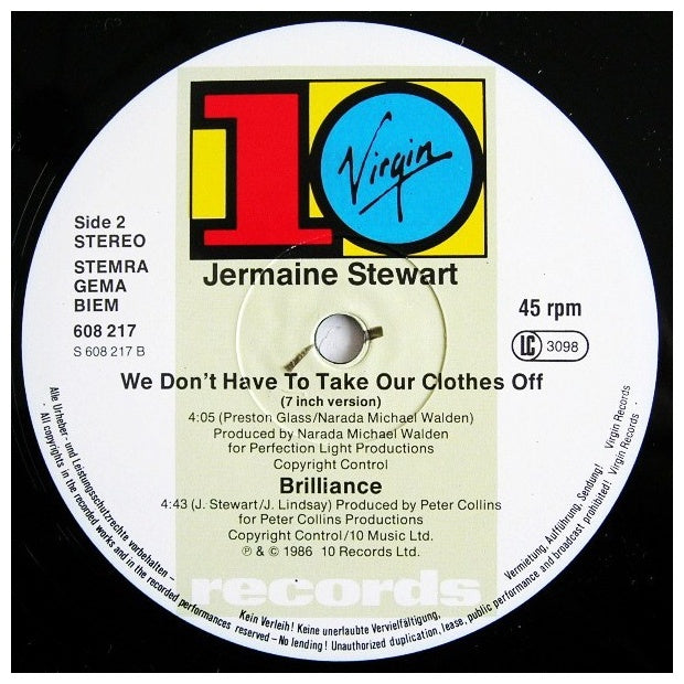 JERMAINE STEWART - WE DON T HAVE TO TAKE OUR CLOTHES OFF | 12" MAXI SINGLE VINILO USADO
