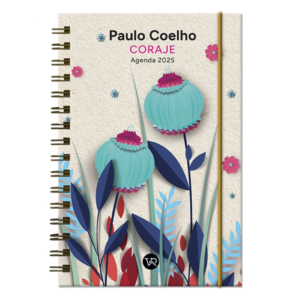 AGENDA PAULO COELHO 2025 - ANILLADA: CORAJE / FLORES VERDE (TAPA RUSTICA) - PAULO COELHO | LIBRO