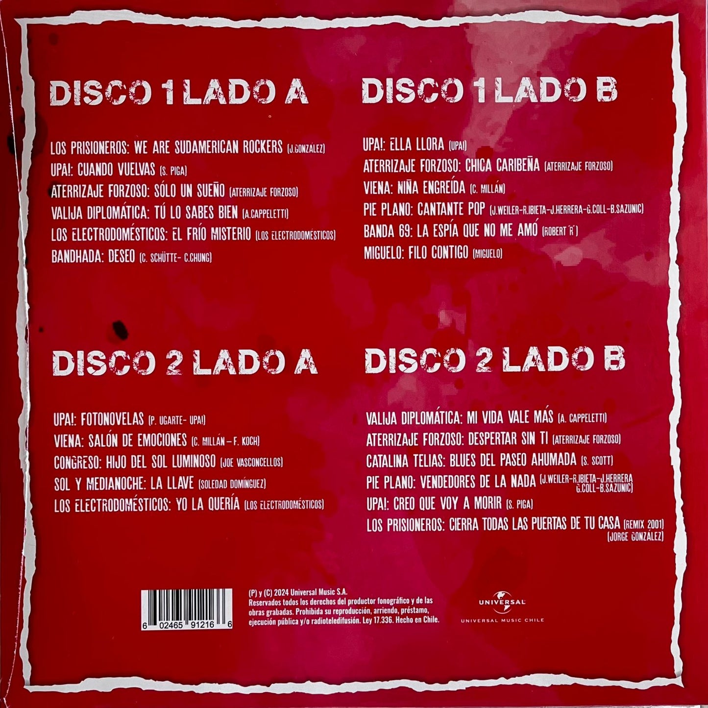 ROCK CHILENO DE LOS 80 S - VARIOS (2024) (2LP) | VINILO