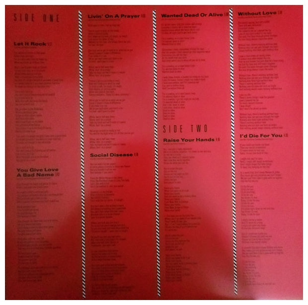 BON JOVI - SLIPPERY WHEN WET | VINILO