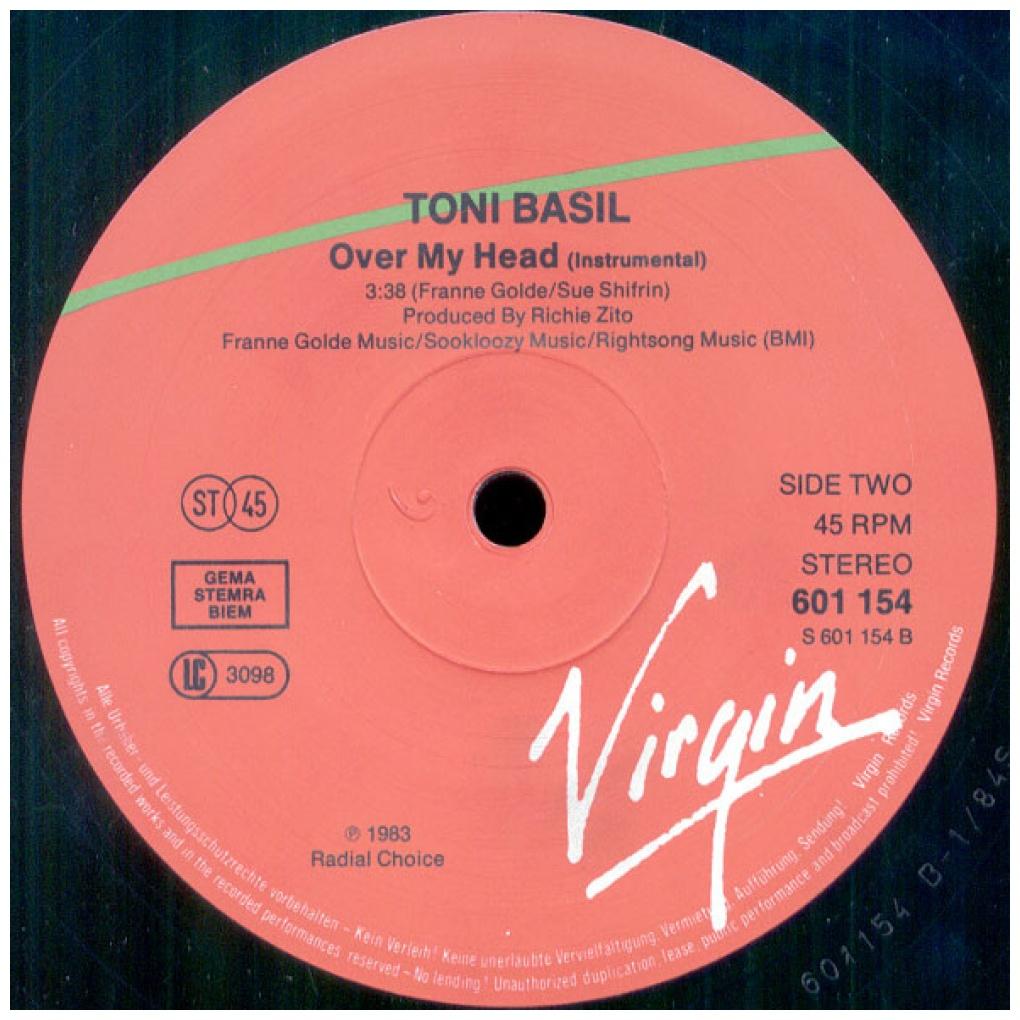 TONI BASIL - OVER MY HEAD | 12'' MAXI SINGLE USADO
