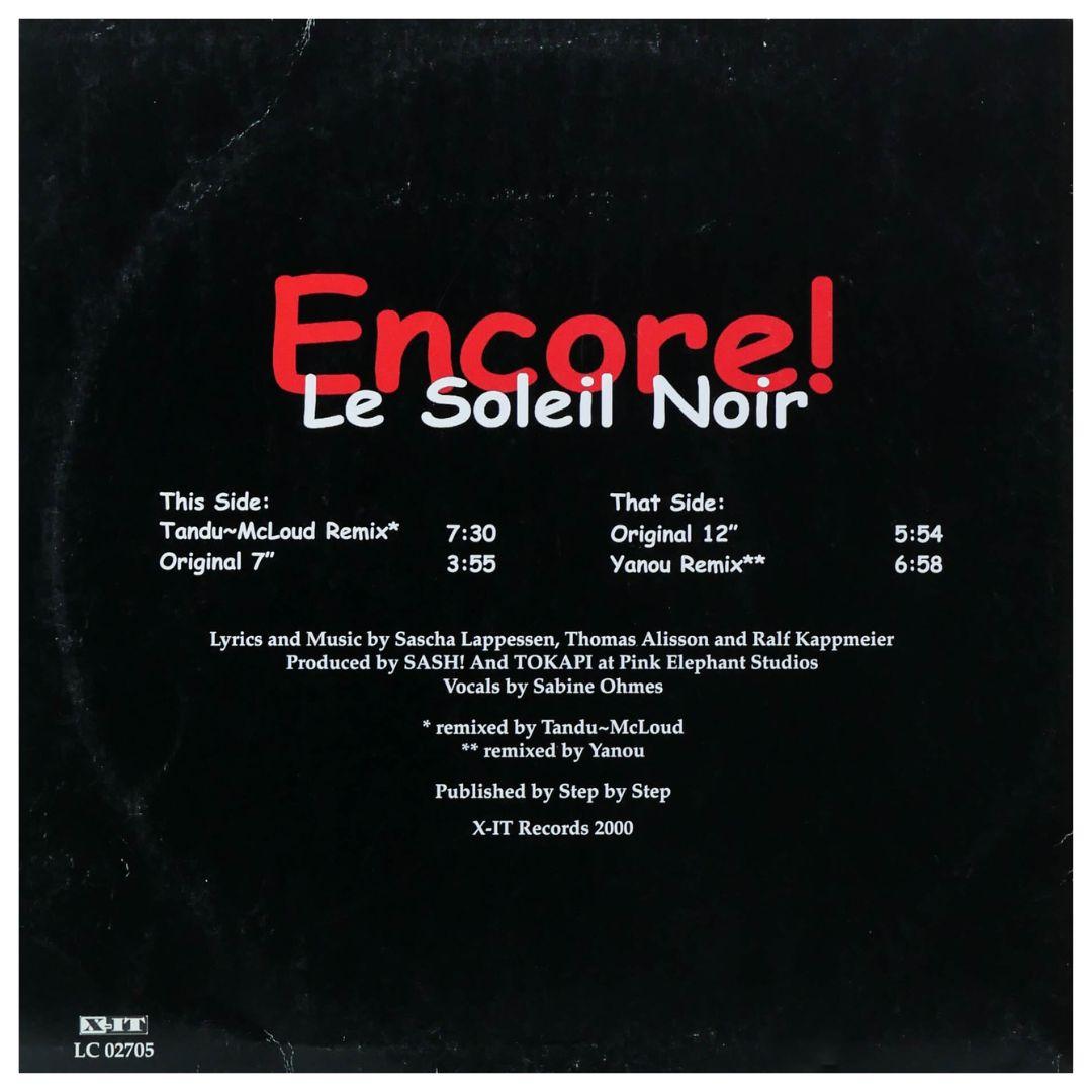 ENCORE! - LE SOLEIL NOIR | 12" MAXI SINGLE USADO