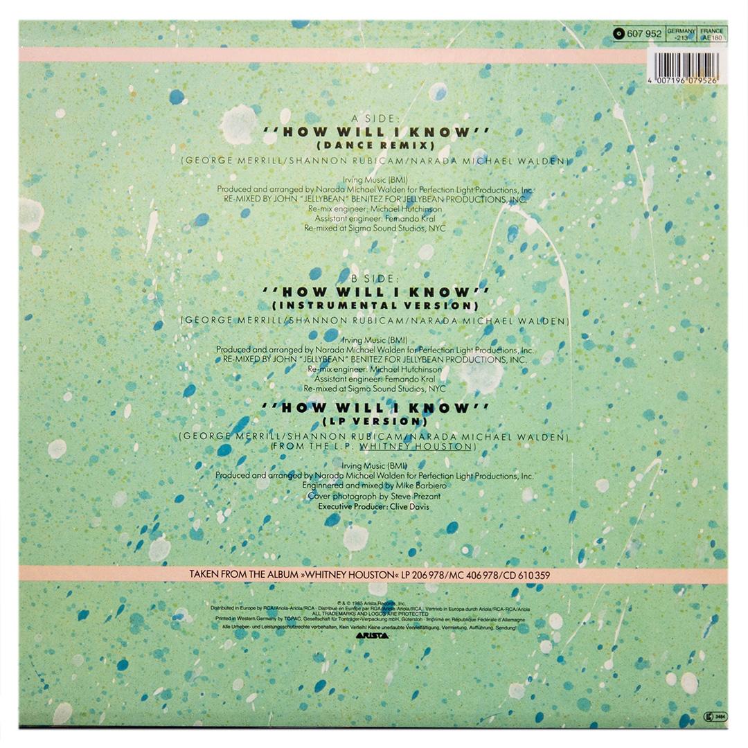 WHITNEY HOUSTON - HOW WILL I KNOW | 12" MAXI SINGLE USADO