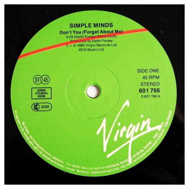 SIMPLE MINDS - DON T YOU (FORGET ABOUT ME) | 12" MAXI SINGLE USADO