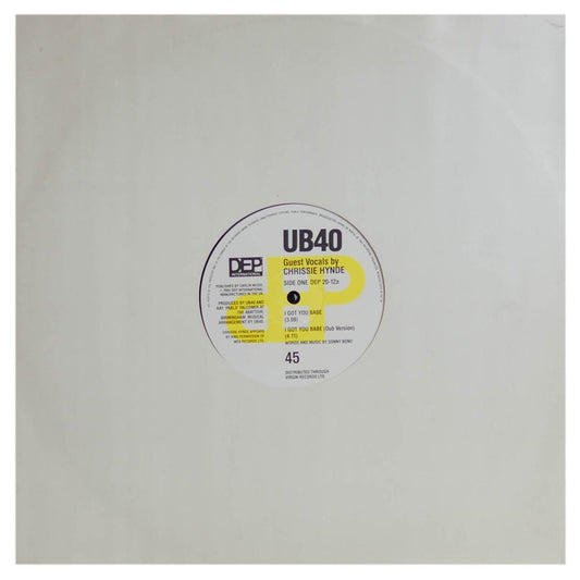 UB40 FT. CHRISSIE HYNDE - I GOT YOU BABE | 12" MAXI SINGLE USADO