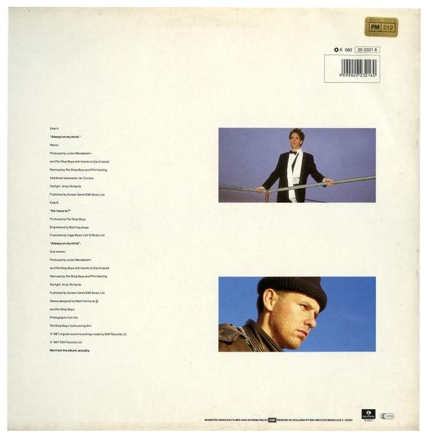 PET SHOP BOYS - ALWAYS ON MY MIND(REMIX) | 12" MAXI SINGLE USADO