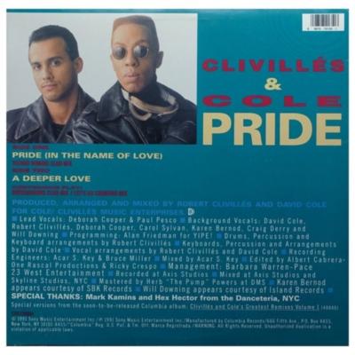 CLIVILLES & COLE - PRIDE IN THE NAME OF LOVE VINILO | 12" MAXI SINGLE USADO