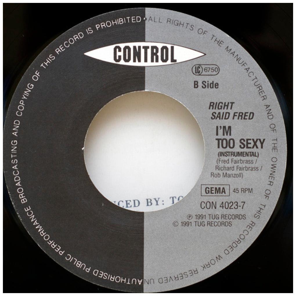 RIGHT SAID FRED - I'M TOO SEXY | 7" SINGLE USADO