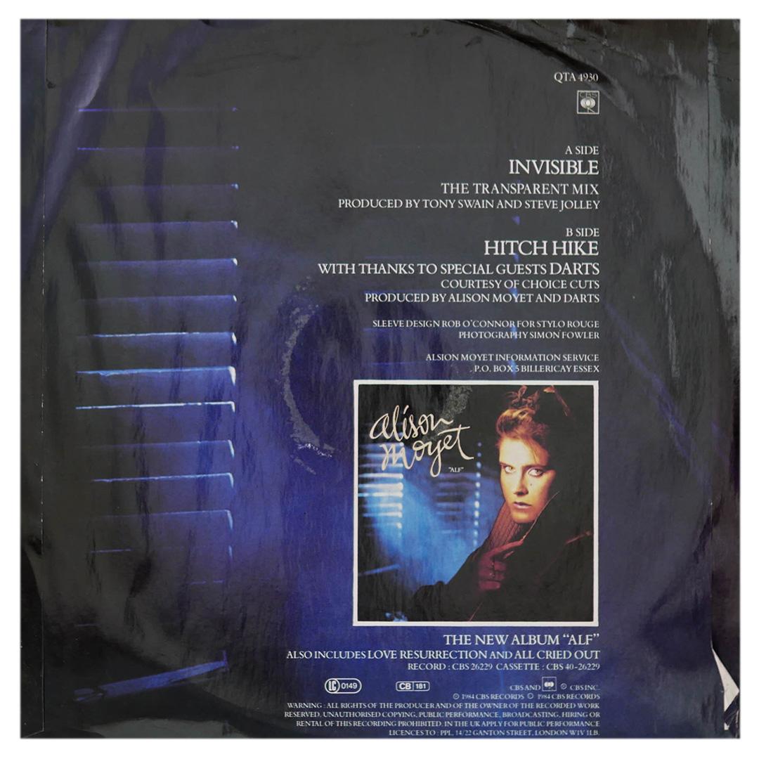 ALISON MOYET - INVISIBLE (TRANSPARENT MIX) | 12" MAXI SINGLE USADO