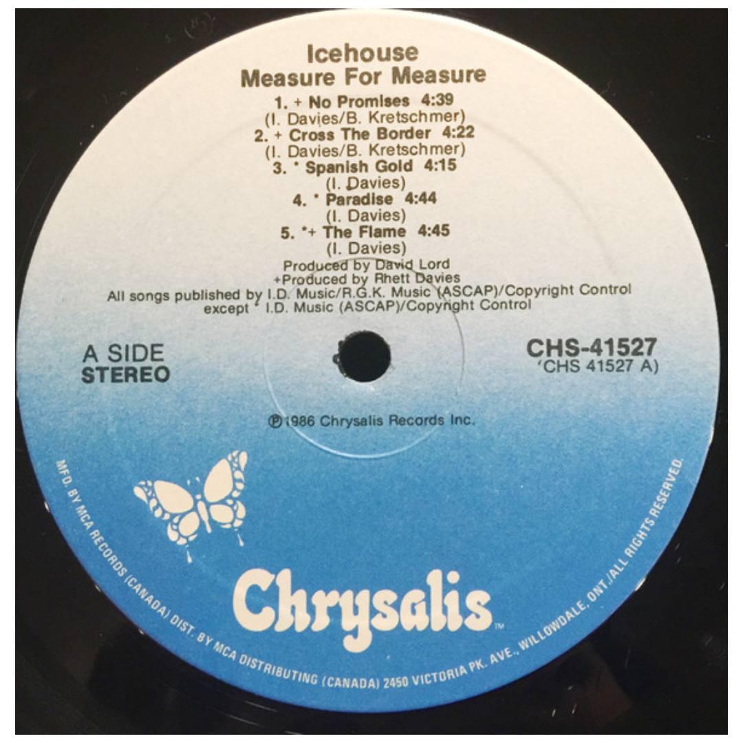 ICEHOUSE - MEASURE FOR MEASURE | VINILO USADO