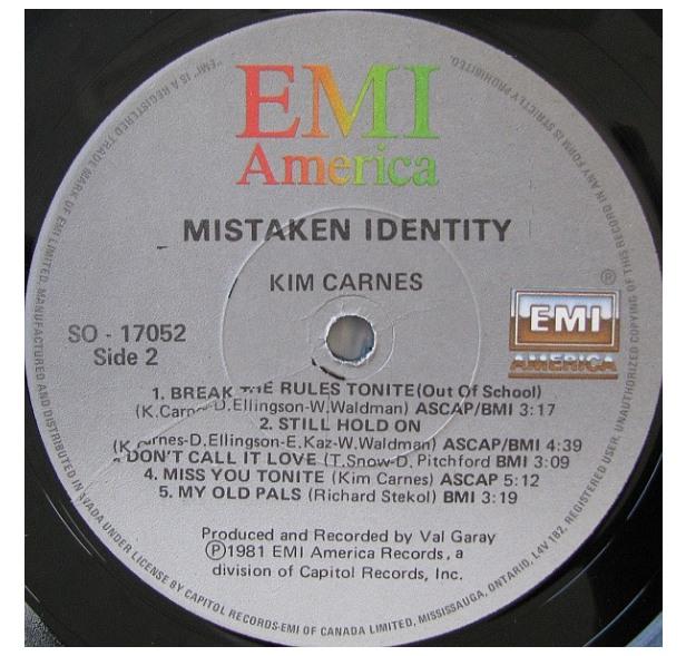 KIM CARNES - MISTAKEN IDENTITY | VINILO USADO