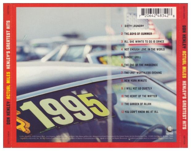 DON HENLEY - ACTUAL MILES: HENLEY´S GREATEST HITS | CD USADO