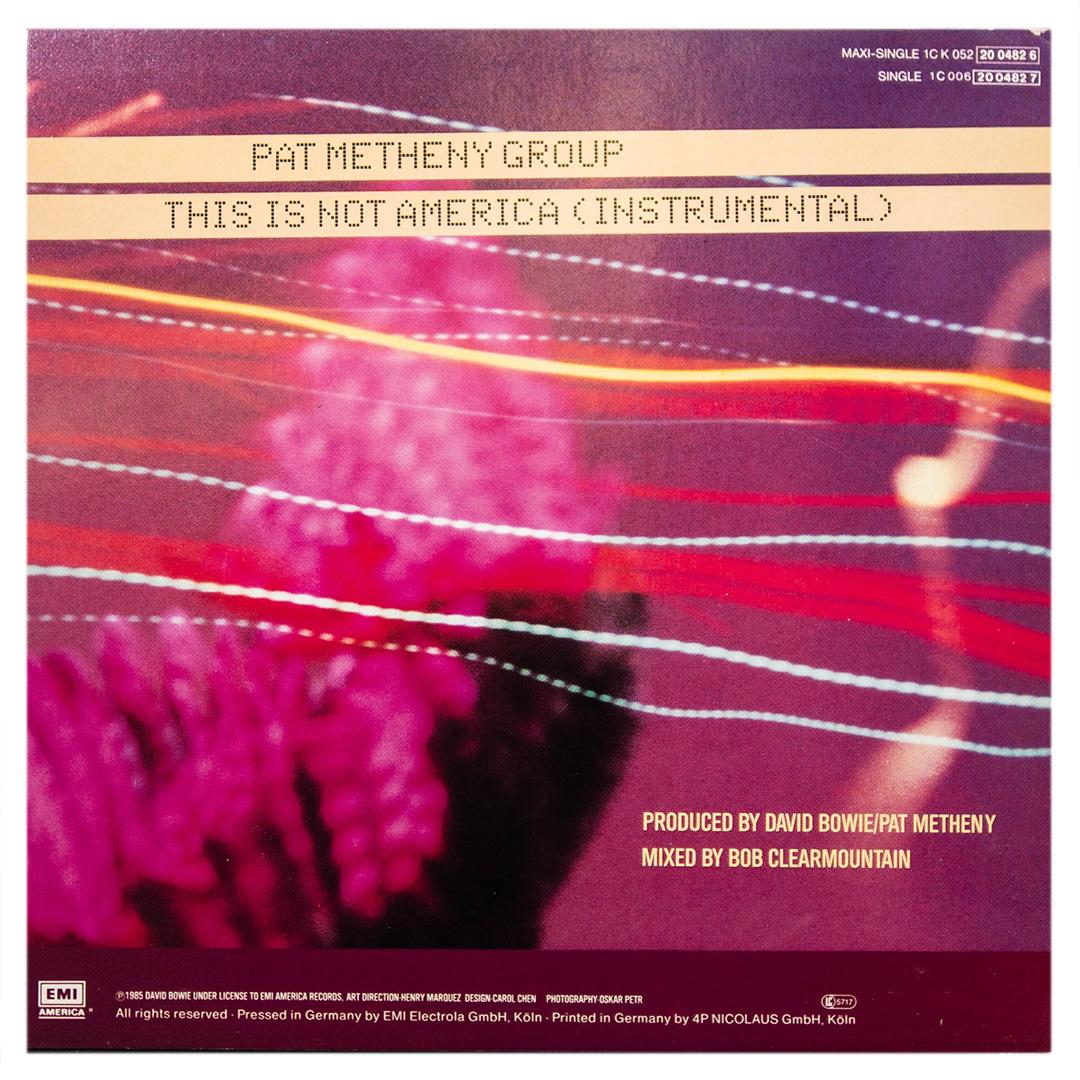 DAVID BOWIE FT. PAT METHENY - THIS IS NOT AMERICA | 12" MAXI SINGLE USADO