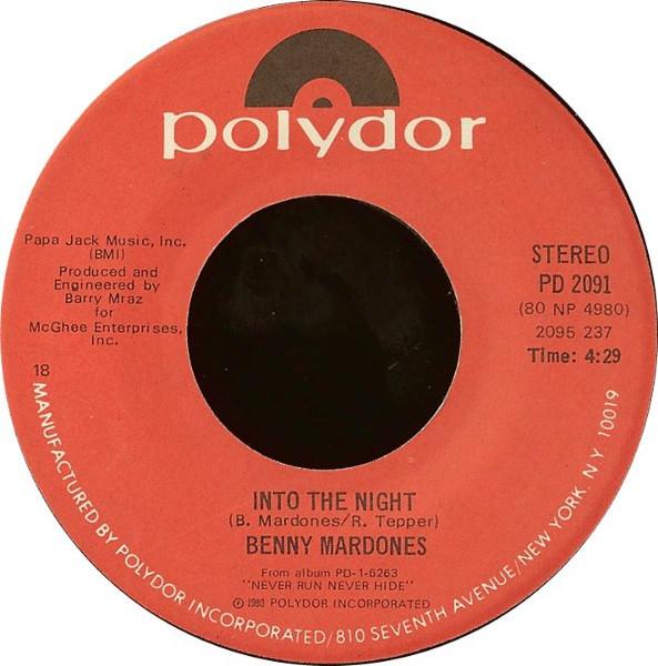 BENNY MARDONES - INTO THE NIGHT | 7" SINGLE VINILO USADO