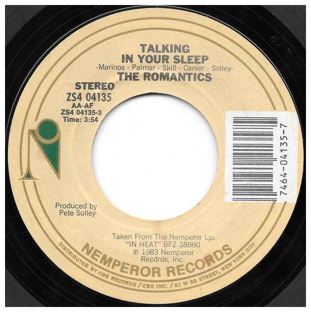 ROMANTICS - TALKING IN YOUR SLEEP | 7 SINGLE VINILO USADO