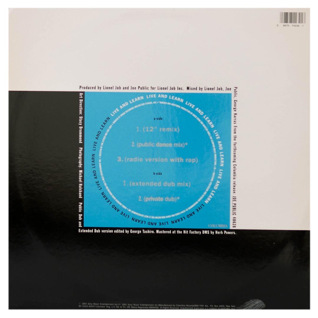 JOE PUBLIC - LIVE AND LEARN | 12" MAXI SINGLE USADO
