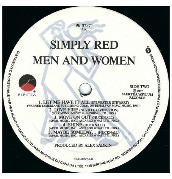 SIMPLY RED - MEN AND WOMEN | VINILO USADO