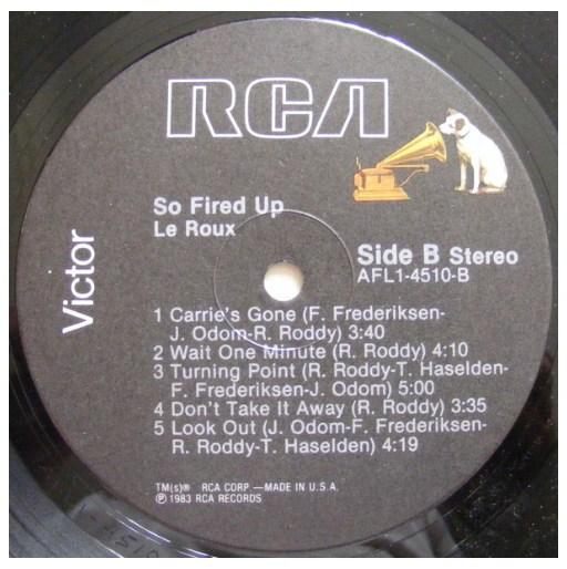 LE ROUX - SO FIRED UP | VINILO USADO