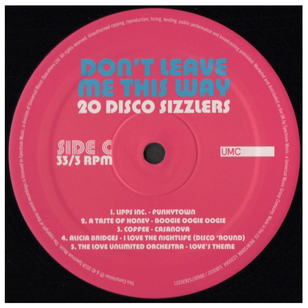 DONT LEAVE ME THIS WAY - 20 DISCO SIZZLERS (2LP) | VINILO