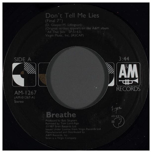 BREATHE - DON T TELL ME LIES | 7" SINGLE USADO