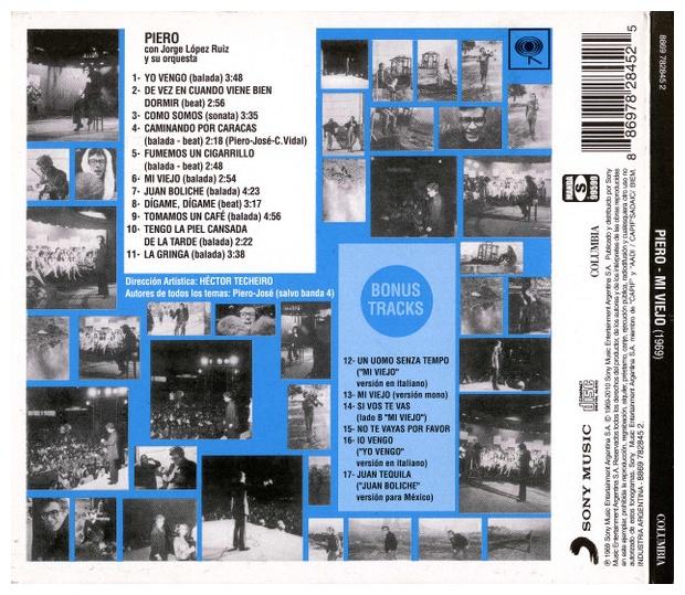 PIERO - MI VIEJO (6 BONUS TRACKS)(DIGIPACK) | CD