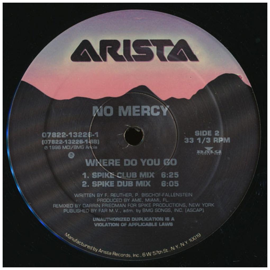 NO MERCY - WHERE DO YOU GO (PROMO COPY) | 12'' MAXI SINGLE USADO