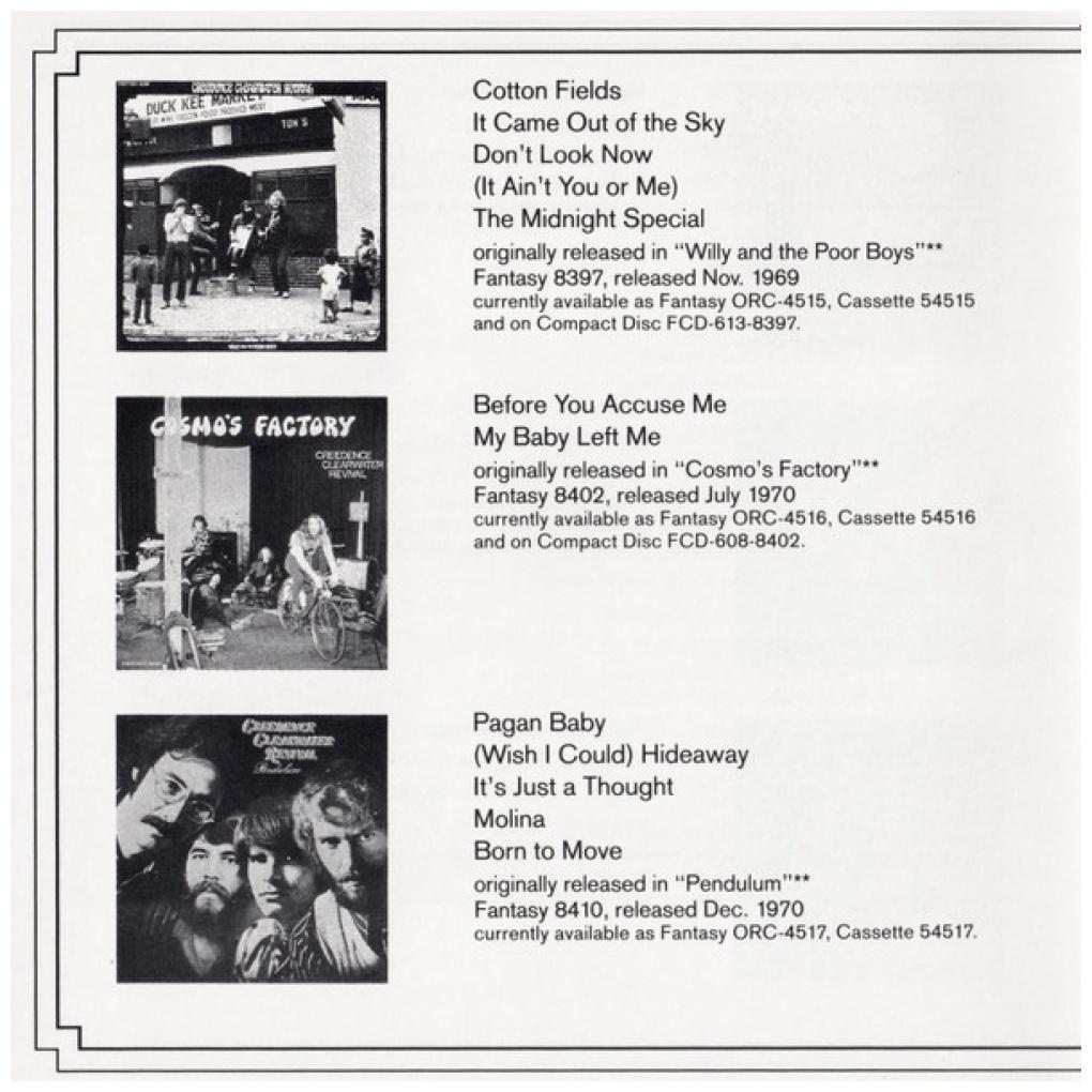 CREEDENCE CLEARWATER REVIVAL - CHRONICLE: 20 GREATEST HITS VOL. 2" | CD
