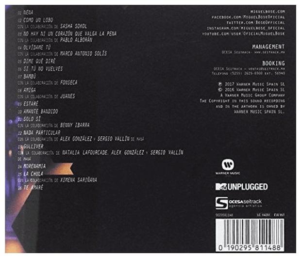 MIGUEL BOSE - MTV UNPLUGGED | CD