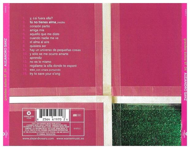 ALEJANDRO SANZ - GRANDES EXITOS 97-04 | CD