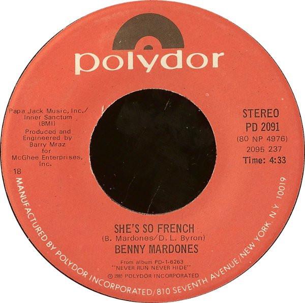 BENNY MARDONES - INTO THE NIGHT | 7" SINGLE VINILO USADO