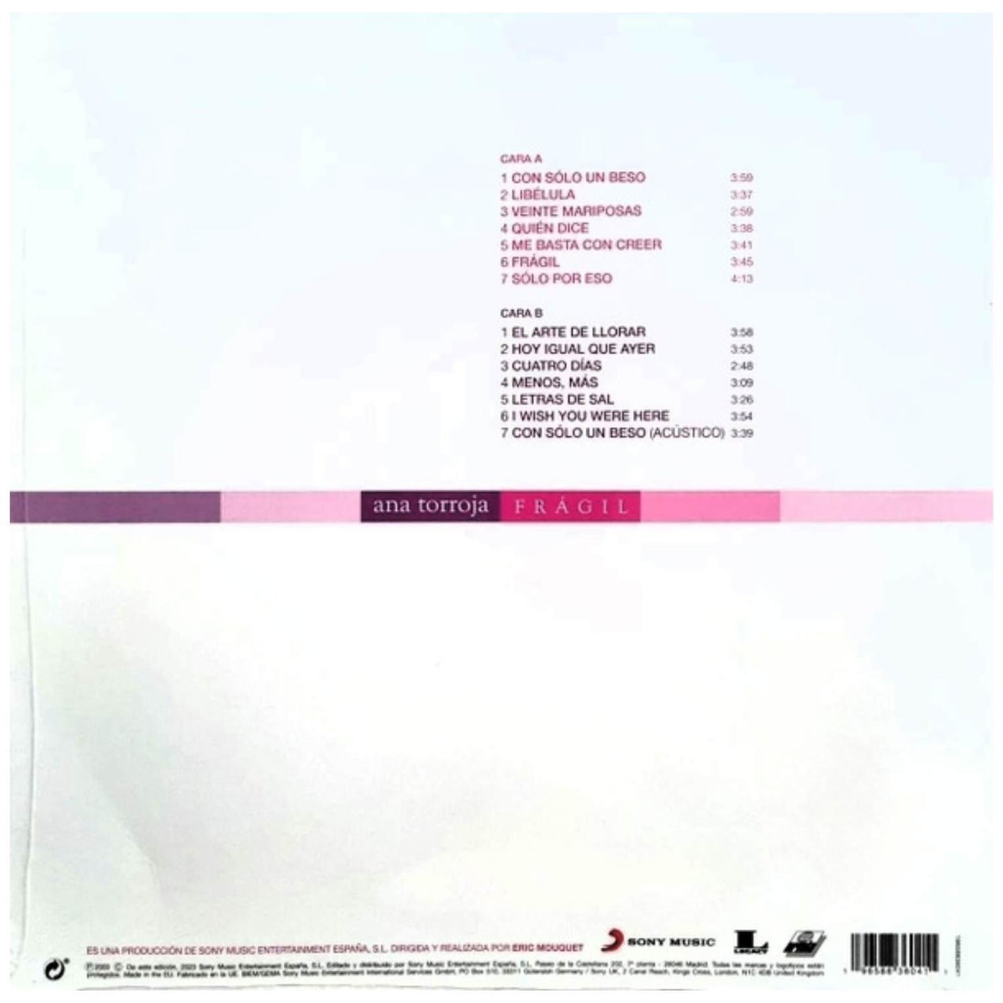 ANA TORROJA - FRAGIL (PINK VINYL) | VINILO