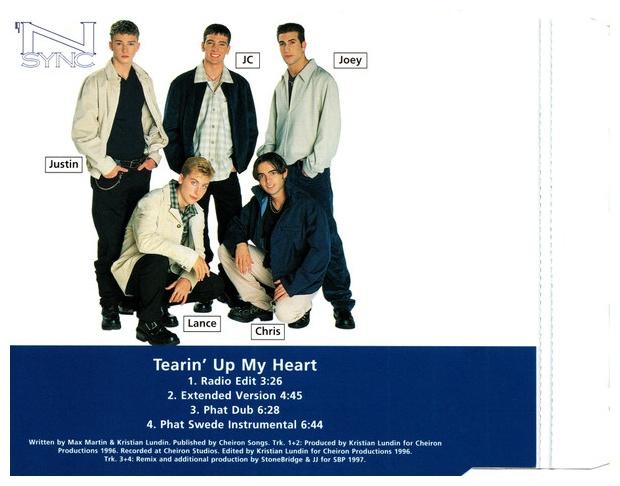 N SYNC - TEARIN UP MY HEART | CD SINGLE USADO