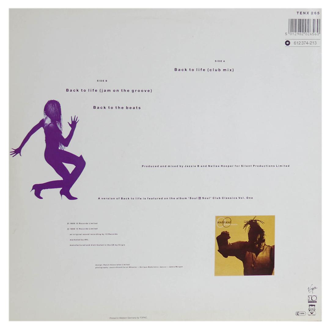 SOUL II SOUL - BACK TO LIFE | 12" MAXI SINGLE USADO