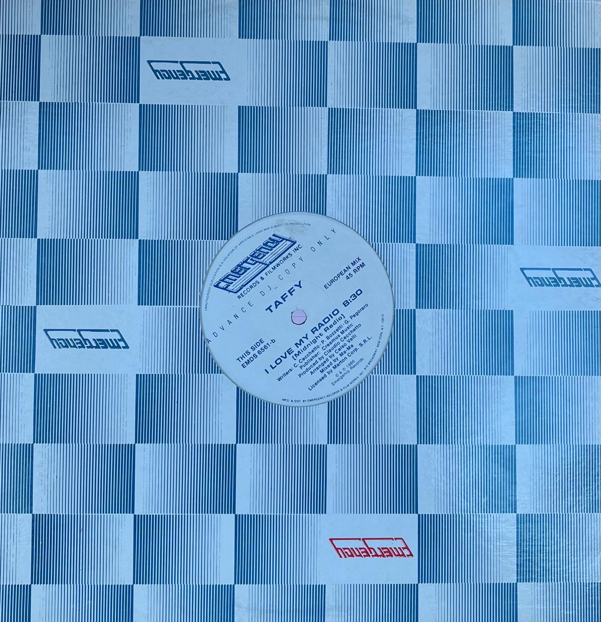 TAFFY - I LOVE MY RADIO | 12" MAXI SINGLE USADO
