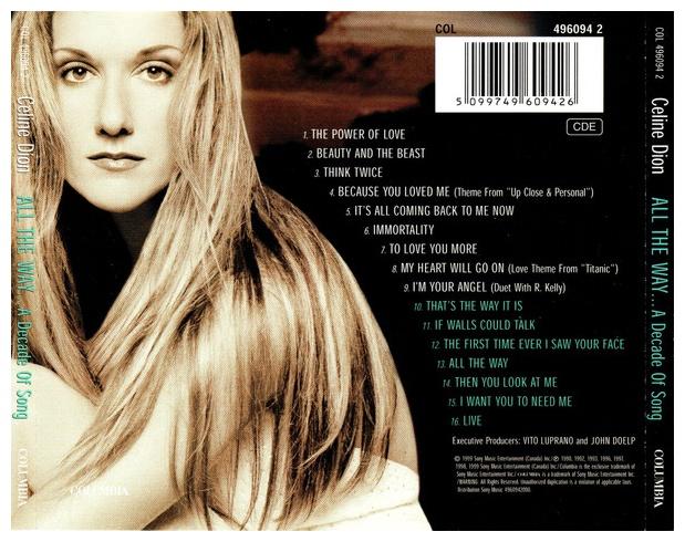 CELINE DION - ALL THE WAY...A DECADE OF SONG | CD