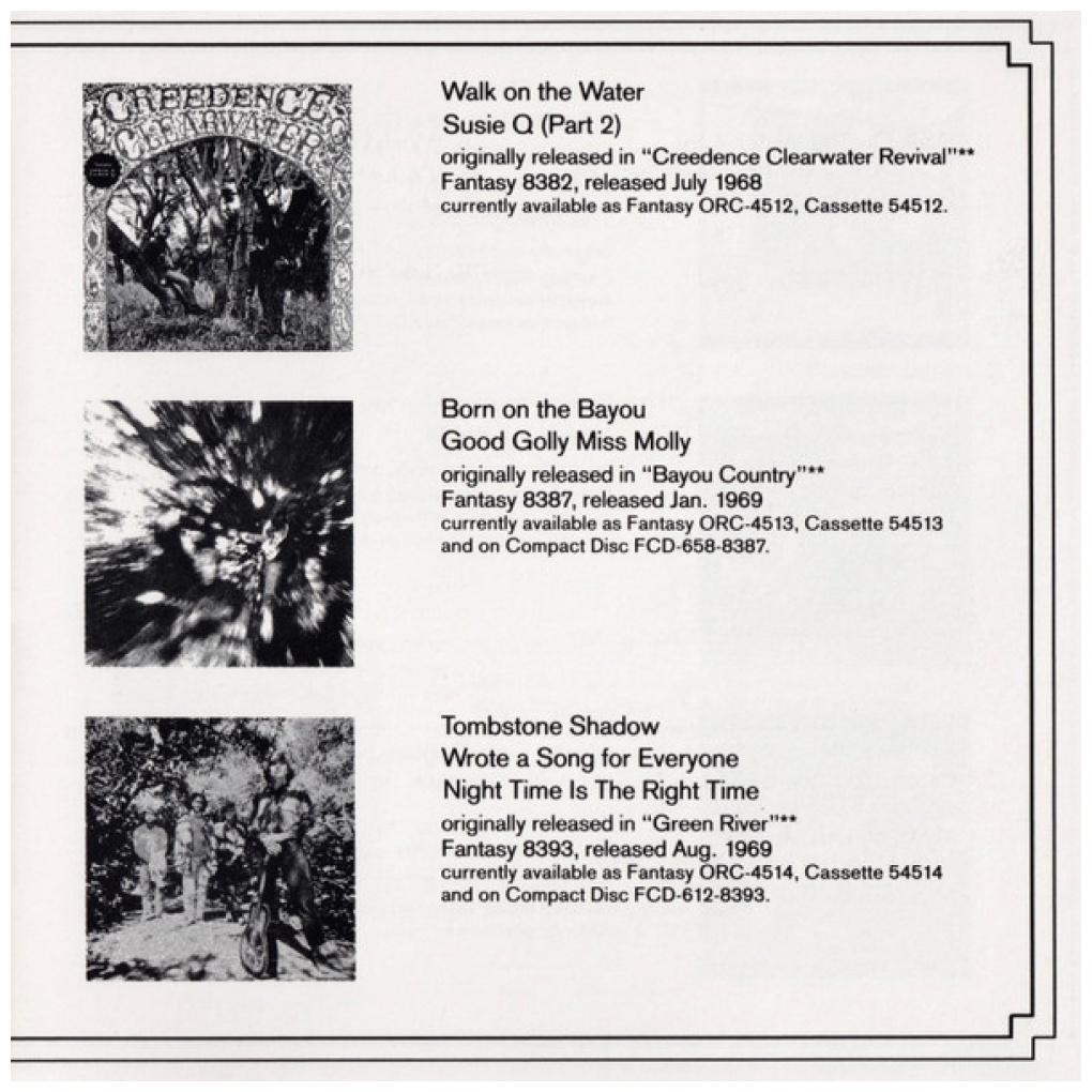 CREEDENCE CLEARWATER REVIVAL - CHRONICLE: 20 GREATEST HITS VOL. 2" | CD