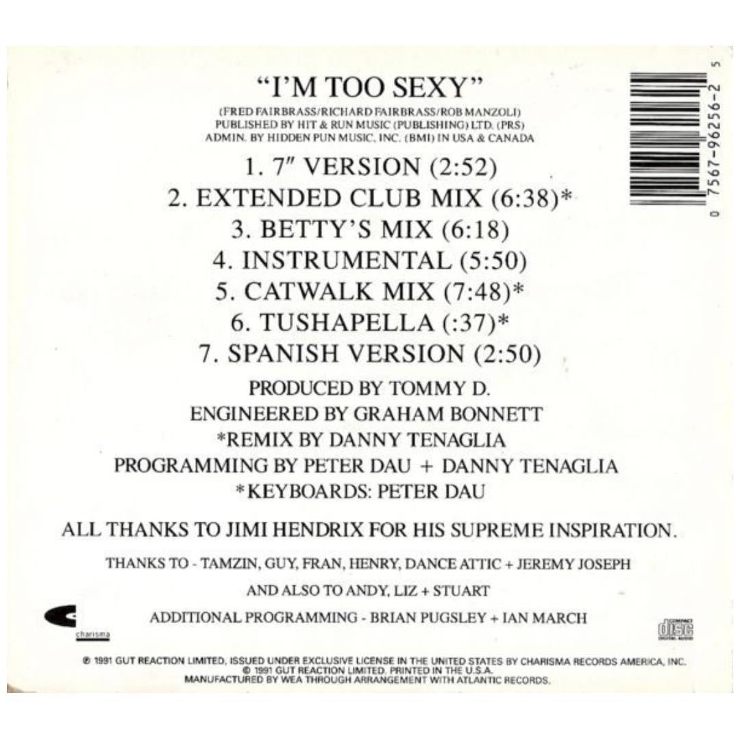 RIGHT SAID FRED - I M TOO SEXY | CD SINGLE