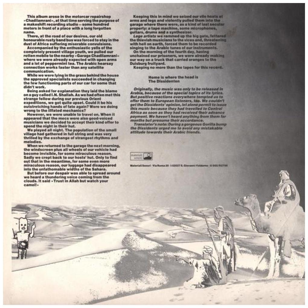 DISSIDENTEN - SAHARA ELECTRIK | VINILO USADO