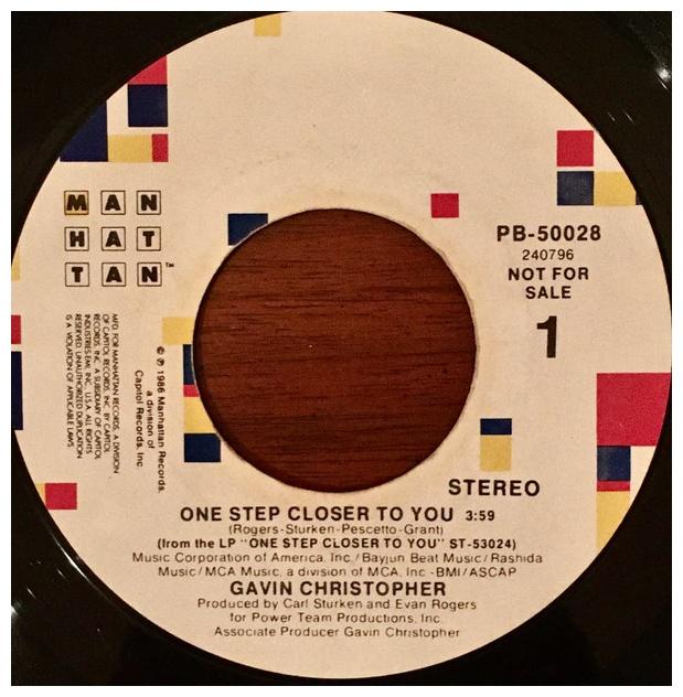 GAVIN CHRISTOPHER - ONE STEP CLOSER TO YOU | 7" SINGLE VINILO USADO