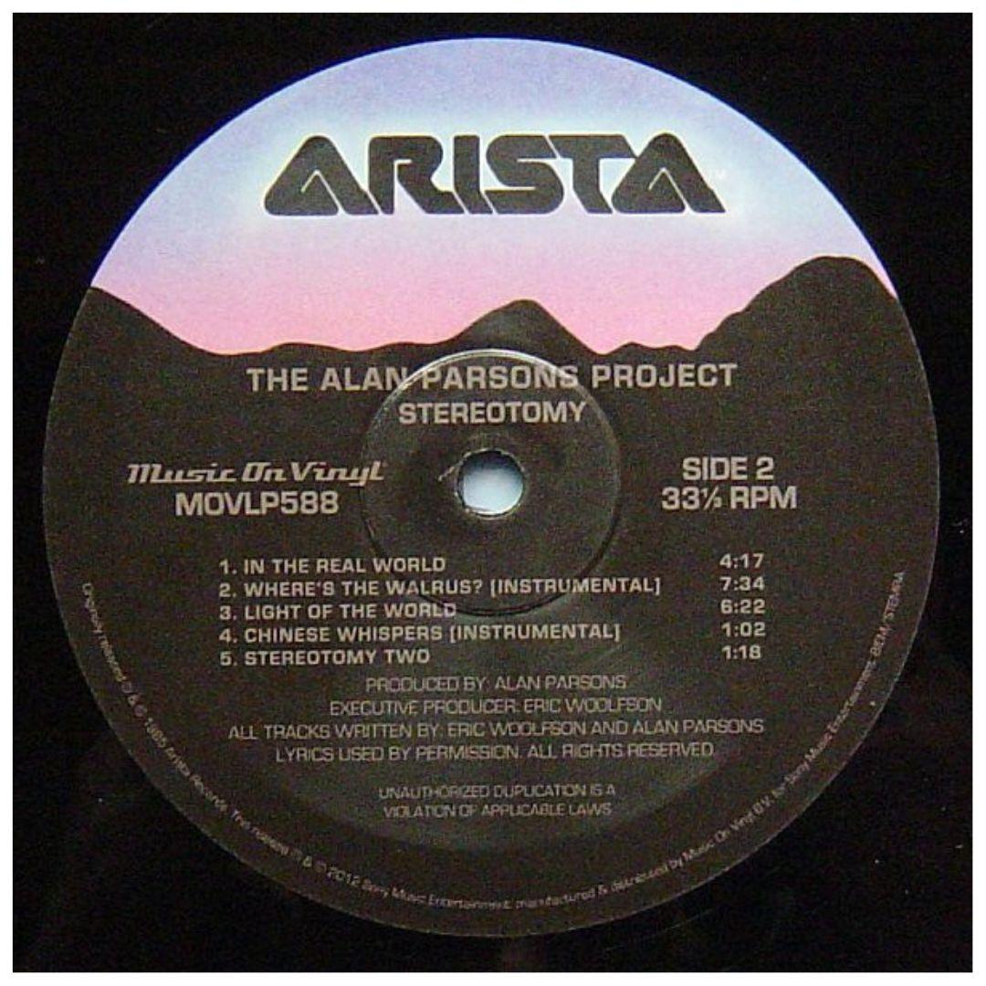 ALAN PARSONS PROJECT - STEREOTOMY | VINILO