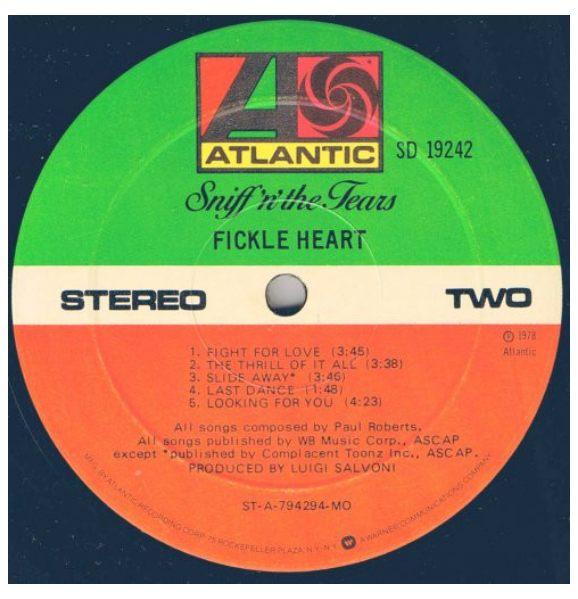 SNIFF N THE TEARS - FLICKLE HEART | VINILO USADO