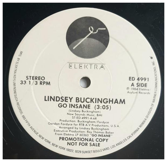 LINDSEY BUCKINGHAM - GO INSANE (PROMO) | 12" MAXI SINGLE USADO