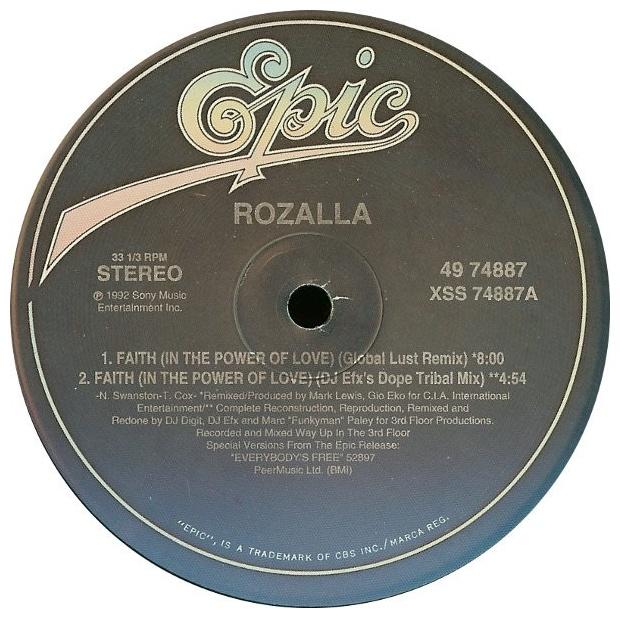 ROZALLA - FAITH (IN THE POWER OF LOVE) | 12 MAXI SINGLE USADO