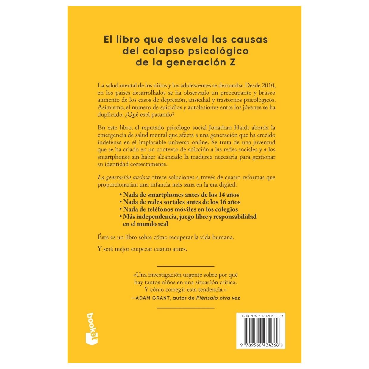 LA GENERACIÓN ANSIOSA (TAPA BLANDA ) - JONATHAN HAIDT | LIBRO