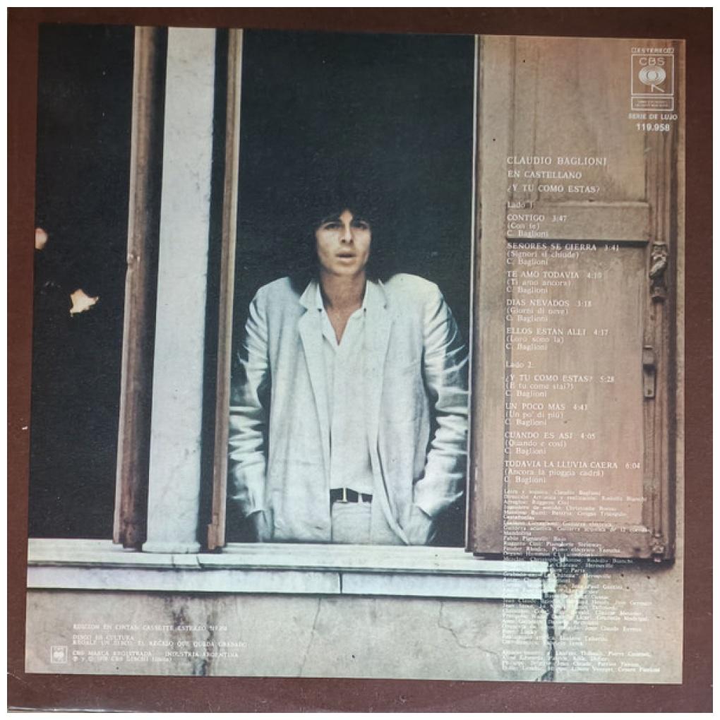 CLAUDIO BAGLIONI - Y TU COMO ESTAS ? | VINILO USADO