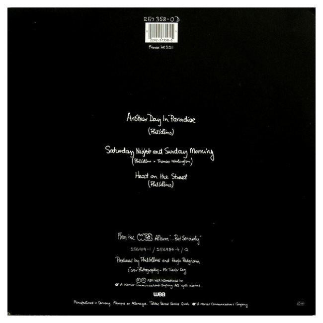 PHIL COLLINS - ANOTHER DAY IN PARADISE | 12" MAXI SINGLE USADO